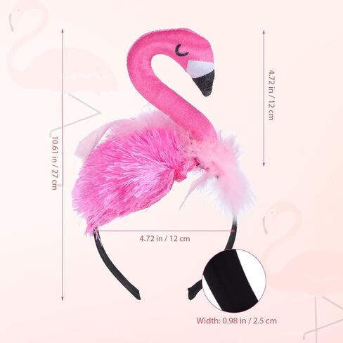 عصابة رأس فلامينجو من Gadpiparty، قبعة فلامينجو، لغطاء الرأس الإبداعي لحفلات الهالوين وحفلات أعياد الميلاد مريحة وقابلة للتعديل in Kuwait