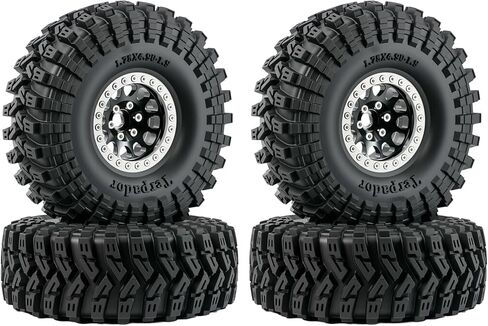 4 قطع 1.9 بوصة Beadlock إطارات من الألومنيوم والأسود مجموعة عجلات لـ 1/10 TRX4 SCX10 D90 RC ترقية عجلة الزاحف (الحافة: النحاس) in Kuwait