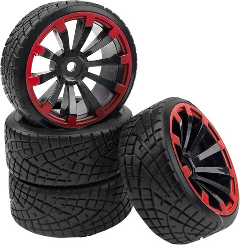 إطارات بلاستيكية صلبة 1/10 RC Drift وإطارات عجلة محورية سداسية 12 مم متوافقة مع Traxxas HSP Tamiya Kyosho Himoto HPI Redcat MST 1/10 على الطريق RC Drifting Car (Style2) in Kuwait