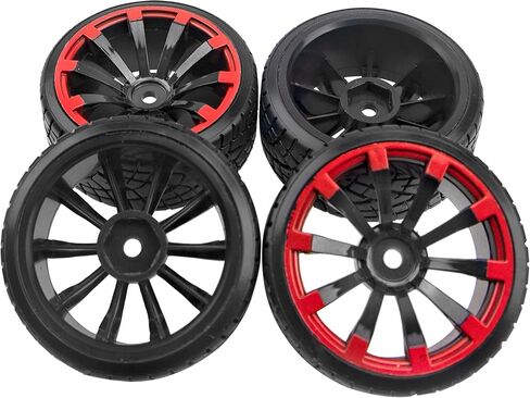 إطارات بلاستيكية صلبة 1/10 RC Drift وإطارات عجلة محورية سداسية 12 مم متوافقة مع Traxxas HSP Tamiya Kyosho Himoto HPI Redcat MST 1/10 على الطريق RC Drifting Car (Style2) in Kuwait