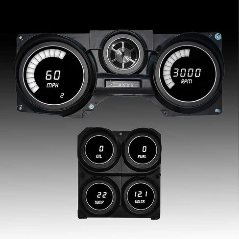 لوحة أجهزة القياس الرقمية البديلة Intellitronix LED لـ 1978-1988 Pontiac Grand Prix - ترقية مجموعة الأدوات الملائمة المباشرة (أحمر) in Kuwait