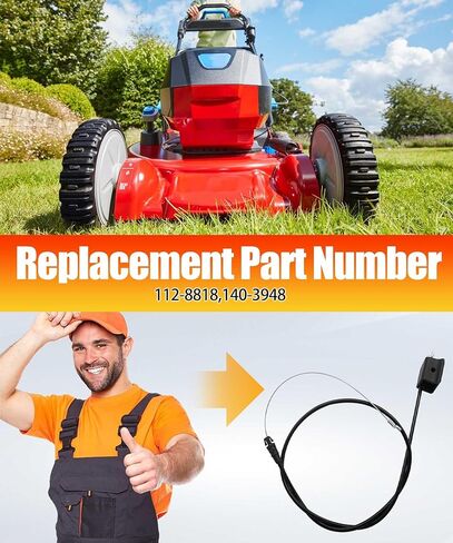 2 Pcs 112-8818 Parking Brake Cable Fits for Toro 10642 20314 20316 20323 20330 20339 20331 20338,Replaces 140-3948 in Saudi Arabia