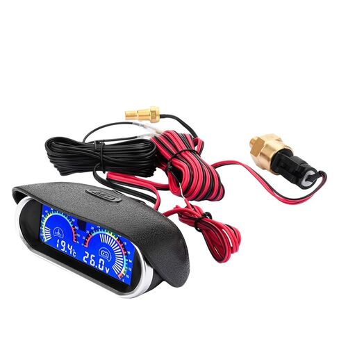 LCD Screen Gauge for Automotive Water Temperature and Voltages Readings Featuring Easy Installation and Anti Vibrations Water Temperature Meter in Kuwait