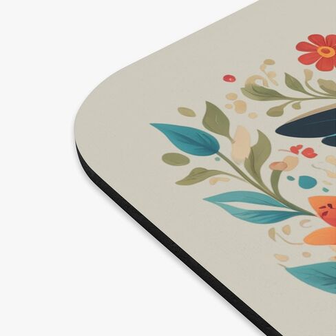 The Nerdy Birder Hummingbird in Bloom Mouse Pad Natural in Saudi Arabia
