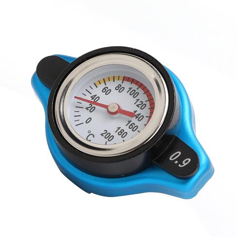 Sonew Aluminum Alloy with Temperature Gauge Pressure Balanced Leakproof Design Universal Fit for Motorcycles ATVs UTVs Cooling System Accessory Thermostatic Cover Key notes: Avoided (Small head 1.1) in Kuwait