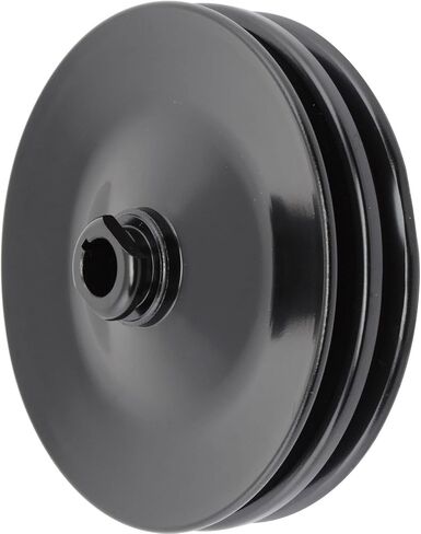 JEGS Power Steering Pulley | for Early GM | Powder Coated Black | Steel | Double Groove | Keyway Type | 5.75in.Diameter | 0.625in.Bore in Kuwait