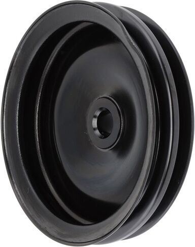 JEGS Power Steering Pulley | for Early GM | Powder Coated Black | Steel | Double Groove | Keyway Type | 5.75in.Diameter | 0.625in.Bore in Kuwait
