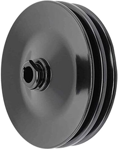 JEGS Power Steering Pulley | for Early GM | Powder Coated Black | Steel | Double Groove | Keyway Type | 5.75in.Diameter | 0.625in.Bore in Kuwait
