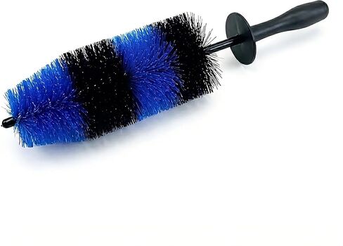 Wheel & Tire Brush – Soft Bristle Long Handle Detailing Brush for Car Rims, Tires, Wheels, Exhaust Tips, Engine Bay, Scratch-Free Deep Cleaning in Kuwait