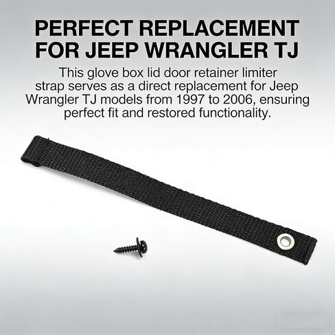 استبدال حزام غطاء صندوق القفازات محدد حزام الباب لسيارة Jeep 1997-2006 Wrangler TJ in Kuwait