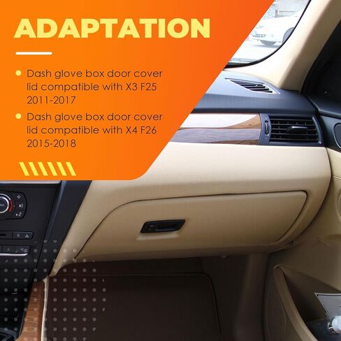 51166839001 Beige Dash Glove Box Door Cover Lid Compatible with X3 X4 F25 F26 2011-2018 in Kuwait