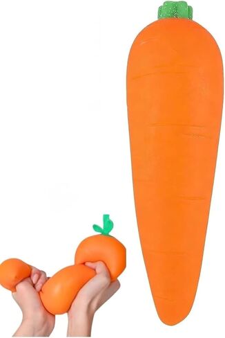 Carrot Squishy, Slow Rising Stress Relief, 2026 New Realistic Carrot Shaped Squeezes Balls, Soft Cute Fruit Anxiety Relief Dough Decompression Gift in Saudi Arabia