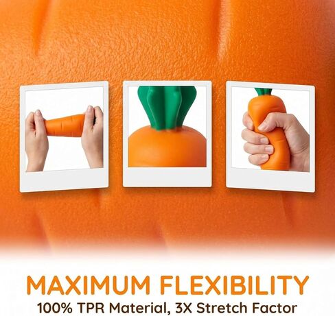 Carrot Squishy, Slow Rising Stress Relief, 2026 New Realistic Carrot Shaped Squeezes Balls, Soft Cute Fruit Anxiety Relief Dough Decompression Gift in Saudi Arabia