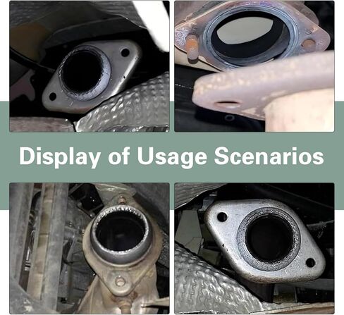 2PCS Exhaust Manifold Gasket, 2.36inch Sealed Exhaust Manifold Gasket, Exhaust Donut Gasket Flange Seal, Universal Replacement for Preventing Leaks Between Exhaust Pipe and Manifold(60MM) in Kuwait