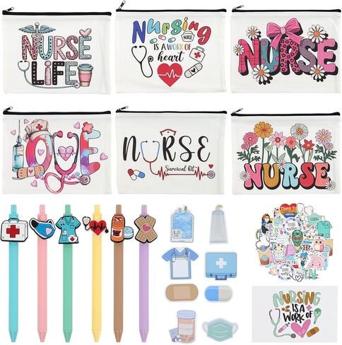 30Pcs Teacher Appreciation Gifts In Bulk With Makeup Bag Pen 50Pcs Stickers Sticky Notes Greeting Card Teacher Appreciation Gifts, Best End Of Year Teachers Gift For Women, Thank You Teachers Supplies in Kuwait