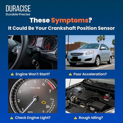مستشعر موضع العمود المرفقي للمحرك من DURACISE متوافق مع 2006-2011 Hyundai Accent و2006-2011 Kia Rio وRio5 و2006-2010 Dodge Attitude | 1.6 لتر | استبدال # 39180-26900، PC711، 5S11520، 907789 in Kuwait