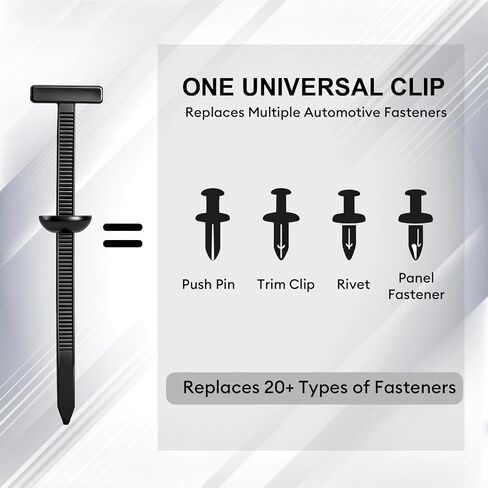 150 Pack Heavy Duty Nylon T-Style Cable Tie Buckle Push Pin Retainer Clips, Self-Locking Automotive Plastic Rivet Fasteners for Fender Liner, Bumper, Splash Shield & Trim, Universal Fit in Saudi Arabia
