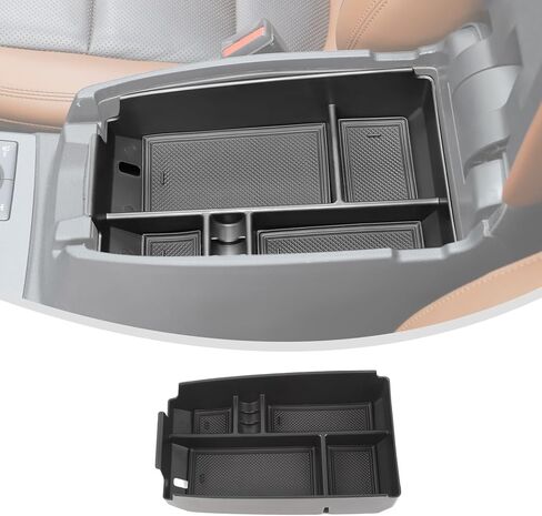 Linskip Center Console Organizer Tray with Non-Slip Mat Compatible with 2021-2026 Ford Bronco Sport & Escape, Armrest Storage Tray for Bronco Sport Interior Accessories in Kuwait