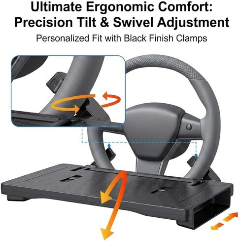 2 in 1 Steering Wheel Tray Table & Seat Gap Filler Organizer,Table for Eating in Car, Universal Fit for Most Cars, Car Tray for Working & Eating in Saudi Arabia