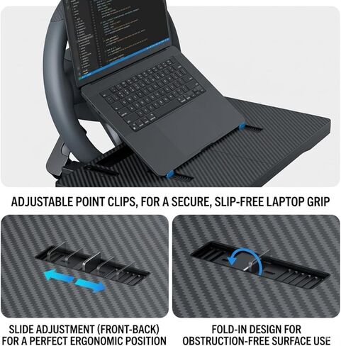 2 in 1 Steering Wheel Tray Table & Seat Gap Filler Organizer,Table for Eating in Car, Universal Fit for Most Cars, Car Tray for Working & Eating in Saudi Arabia