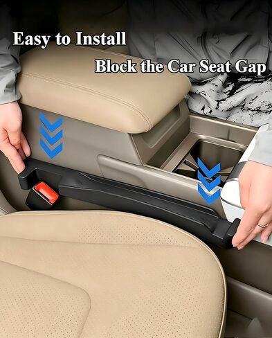 Car Seat Gap Filler with Hook, Seat Gap Filler Organizer Universal Fit Crevice Blocker Plug to Fill Gap Between Seat and Console Stop Things from Dropping 2 Pack in Saudi Arabia