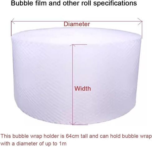 Multi-Purpose Vertical Support Folding Bubble Wrap Dispenser for Warehouse Adjustable for Bubble Film Width (40cm) - Ideal for Storage and Packing Solutions in Saudi Arabia