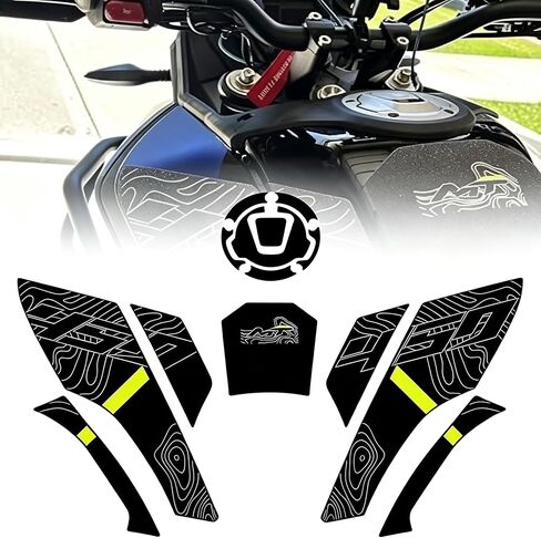 Yellow Motorcycle Fuel Tank Protector Gas Tank Stickers Decals Compatible with CFMOTO Ibex 450 2025 2026, Enhanced Friction,Anti Scratch,Waterproof,CFMOTO Ibex 450 Accessories in Kuwait