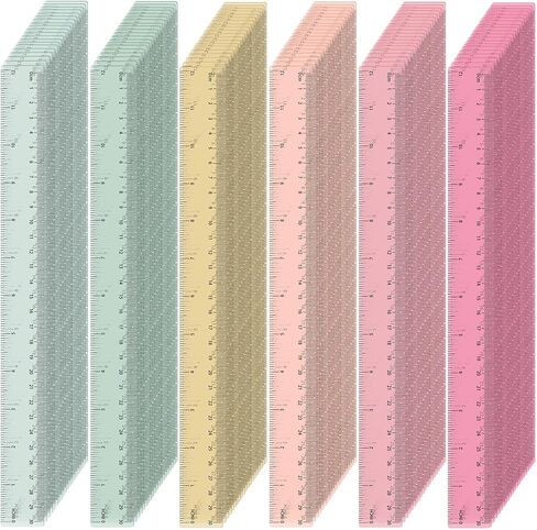 120 Pcs 12 Inch Plastic Ruler Bulk Colorful Transparent Ruler with Imperial and Metric Scales for Back School Office Supplies Home Tool Operation Measuring Drawing(Ocean Colors) in Kuwait