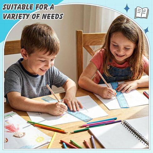 120 Pcs 12 Inch Plastic Ruler Bulk Colorful Transparent Ruler with Imperial and Metric Scales for Back School Office Supplies Home Tool Operation Measuring Drawing(Ocean Colors) in Kuwait