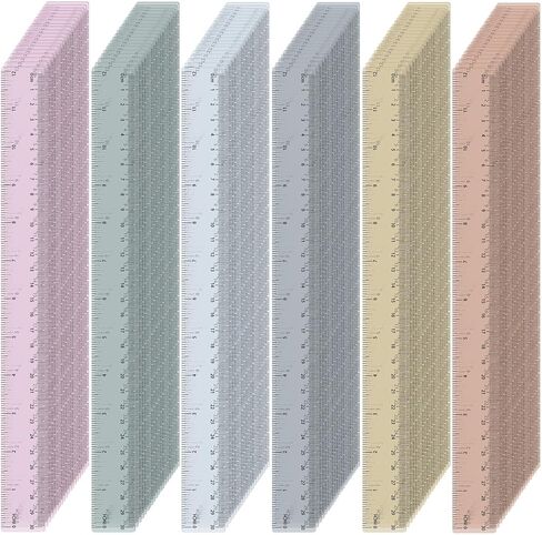 120 Pcs 12 Inch Plastic Ruler Bulk Colorful Transparent Ruler with Imperial and Metric Scales for Back School Office Supplies Home Tool Operation Measuring Drawing(Ocean Colors) in Kuwait