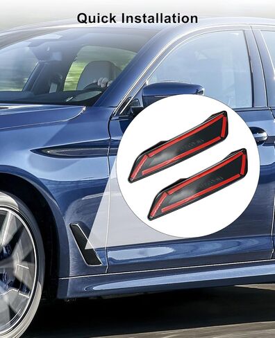 Side Fender Vent Trim Cover Fit for BMW 5 Series G30/G31 2017 2018 2019 2020 2021 2022 2023 Replace 51137349593 51137349594, Front Left and Right in Kuwait