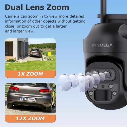 INQMEGA Security Camera for Home,Pet Dog Camera with Monitor 1080P Indoor Baby/Elder/Nanny Camera with Phone App,360°Smart 2.8-inch Screen,1080P HD Video in Saudi Arabia