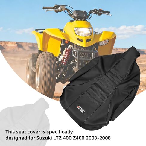 MOTOQUEEN for Suzuki LTZ 400 Z400 2003-2008 ATV Seat Cover Seat Protector - Black in Kuwait