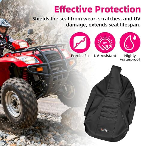 MOTOQUEEN for Suzuki LTZ 400 Z400 2003-2008 ATV Seat Cover Seat Protector - Black in Kuwait