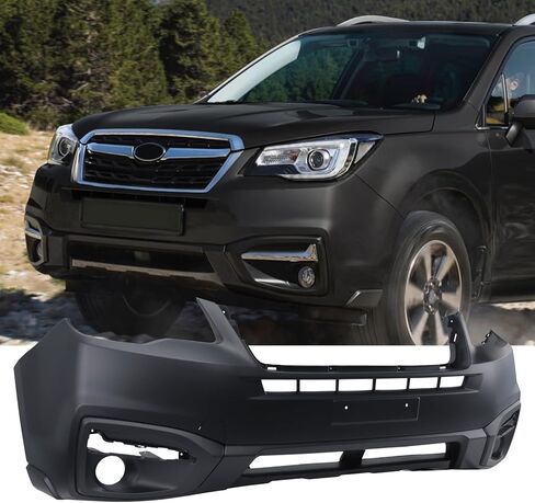 JIAHE Auto Front Bumper Cover for Subaru Forester 2016 2017-2018 2.5L Engine, Primered Black Unpainted Plastic Bumper Guard Protector w/Fog Light Holes, Heavy Duty Replacement 57704SG030 SU1000181 in Saudi Arabia