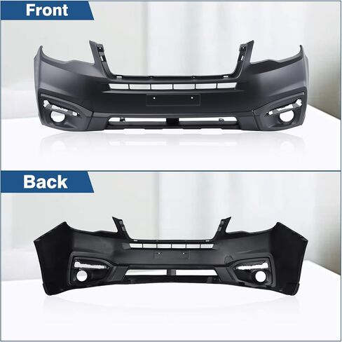JIAHE Auto Front Bumper Cover for Subaru Forester 2016 2017-2018 2.5L Engine, Primered Black Unpainted Plastic Bumper Guard Protector w/Fog Light Holes, Heavy Duty Replacement 57704SG030 SU1000181 in Saudi Arabia