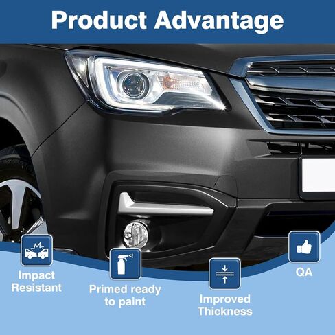 JIAHE Auto Front Bumper Cover for Subaru Forester 2016 2017-2018 2.5L Engine, Primered Black Unpainted Plastic Bumper Guard Protector w/Fog Light Holes, Heavy Duty Replacement 57704SG030 SU1000181 in Saudi Arabia