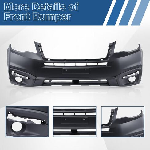 JIAHE Auto Front Bumper Cover for Subaru Forester 2016 2017-2018 2.5L Engine, Primered Black Unpainted Plastic Bumper Guard Protector w/Fog Light Holes, Heavy Duty Replacement 57704SG030 SU1000181 in Saudi Arabia