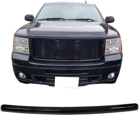 IKON MOTORSPORTS، شبكة متوافقة مع 2007-2013 GMC Sierra 1500 Denali، قالب غطاء أمامي من البلاستيك ABS من الكروم، 2008 2009 2010 2011 2012 in Kuwait