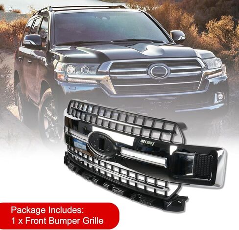 Chrome Front Bumper Radiator Grille Grill Compatible with 2018 2019 2020 F-150 F150 JL3Z-8200-EA ABS Plastic in Saudi Arabia