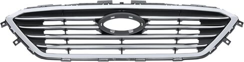 ALMULOO Front Upper Grill Compatible with 2015-2017 Hyundai Sonata Plastic(ABS) Chrome Grille Replacement for 86350-C2000 HY1200174 in Kuwait