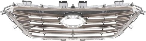 ALMULOO Front Upper Grill Compatible with 2015-2017 Hyundai Sonata Plastic(ABS) Chrome Grille Replacement for 86350-C2000 HY1200174 in Kuwait