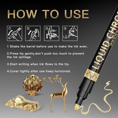 Golden Tombstone Marker Pen 3pcs, Waterproof Stone Repair Paint Pen, Strong Coverage, Fade Resistant, Ideal for Restoring Faded Memorial Inscriptions and Tombstone Lettering（Gold） in Saudi Arabia