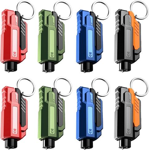 8PCS Car Window Breaker Seatbelt Cutter, Portable 2 in 1 Seatbelt Cutter and Window Glass Breaker Keychain Emergency Escape Tool for Cars (8 PCS) in Saudi Arabia