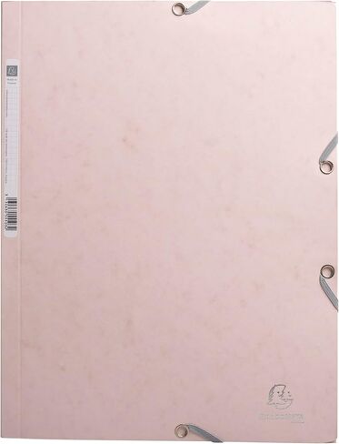 Exacompta - Ref 55270E - Pack of 4 Skandi Elastic folders - 3 Flap Pockets - in Glossy Card 400 g/m2 - Size 24 x 32 cm for A4 documents - Assorted Colours in Kuwait