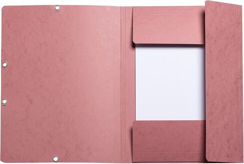 Exacompta - Ref 55270E - Pack of 4 Skandi Elastic folders - 3 Flap Pockets - in Glossy Card 400 g/m2 - Size 24 x 32 cm for A4 documents - Assorted Colours in Kuwait
