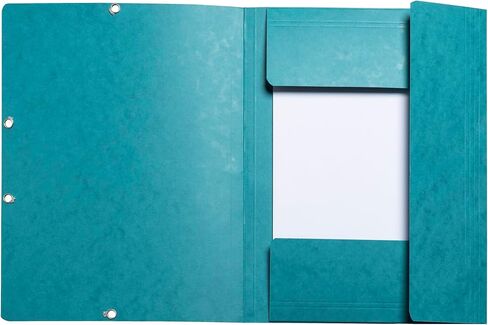 Exacompta - Ref 55270E - Pack of 4 Skandi Elastic folders - 3 Flap Pockets - in Glossy Card 400 g/m2 - Size 24 x 32 cm for A4 documents - Assorted Colours in Kuwait