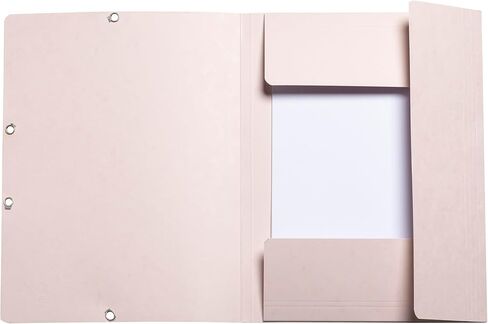 Exacompta - Ref 55270E - Pack of 4 Skandi Elastic folders - 3 Flap Pockets - in Glossy Card 400 g/m2 - Size 24 x 32 cm for A4 documents - Assorted Colours in Kuwait