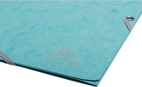 Exacompta - Ref 55270E - Pack of 4 Skandi Elastic folders - 3 Flap Pockets - in Glossy Card 400 g/m2 - Size 24 x 32 cm for A4 documents - Assorted Colours in Kuwait
