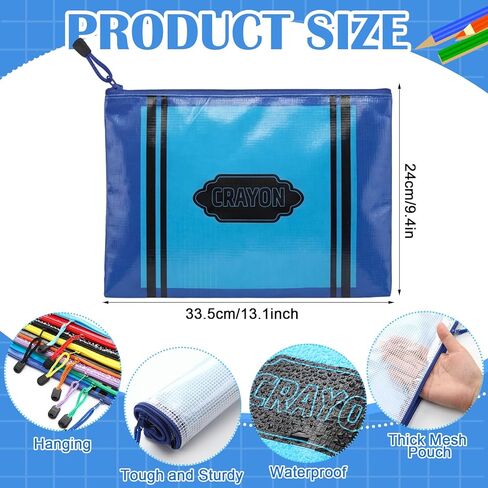 8 Pcs Back to School Mesh Zipper Pouch Bags 9x13 A4 Letter Size Pencil Crayon Apple File Pouches Puzzle Storage Bags Reusable Zipper Pouches Organizing for First Day Teacher Gifts Board Game in Kuwait